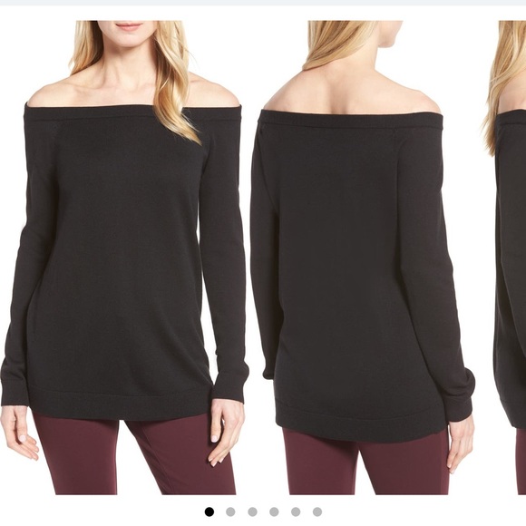 Halogen, Nordstrom Brand, cotton blend off shoulder sweater - Picture 2 of 5